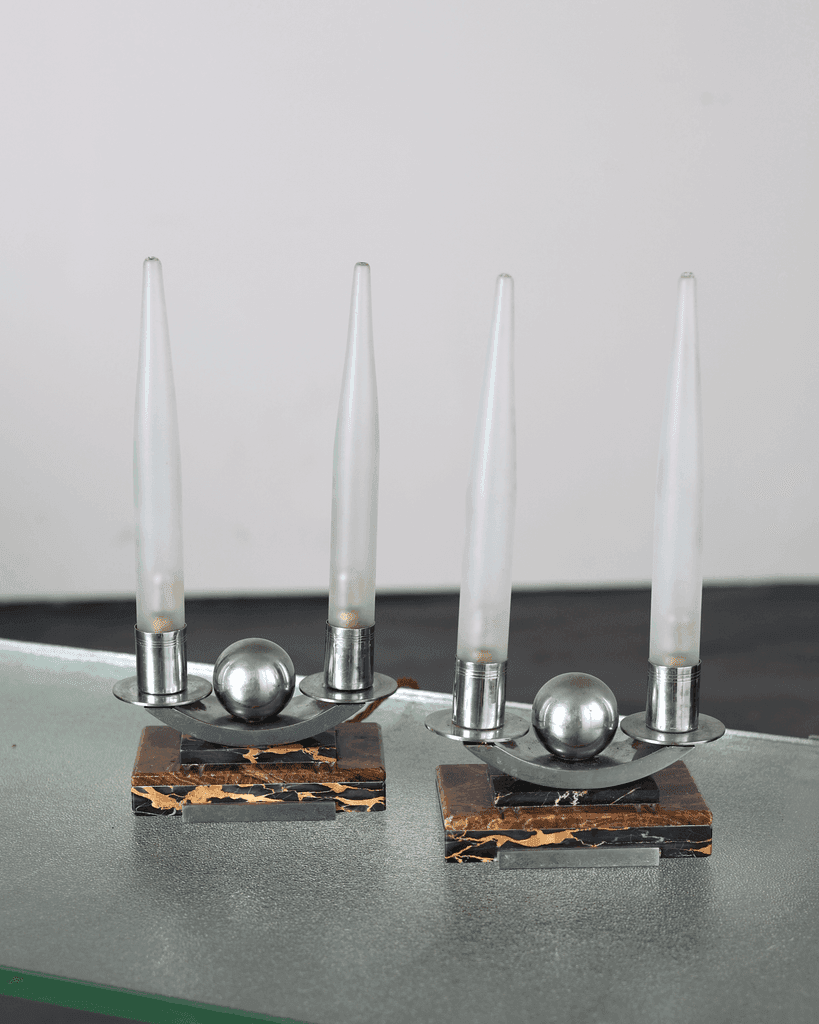 Rare Pair Of French Art Deco Table Lamps